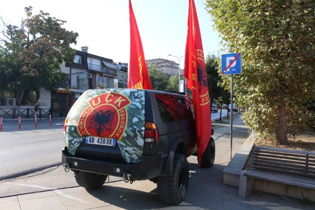 Kosovo s ex-President Thaci sentenced to 25 years for war crimes PRISTINA, KOSOVO - SEPTEMBER 16: Flags of the Kosovo Liberation Army (KLA) were hung at several locations ahead of the verdict hearing in the trial of Kosovo Liberation Army (KLA) commanders Thaci, Krasniqi, Veseli, and Selimi on September 16, 2026. Former Kosovo President Hashim Thaci, who has been standing trial in custody in The Hague, Netherlands, was found guilty of war crimes and sentenced to 25 years in prison. Erkin Keci Anadolu Pristina Kosovo. Editorial use only. Please get in touch for any other usage.  Copyright: x2026xAnadoluxErkinxKecix