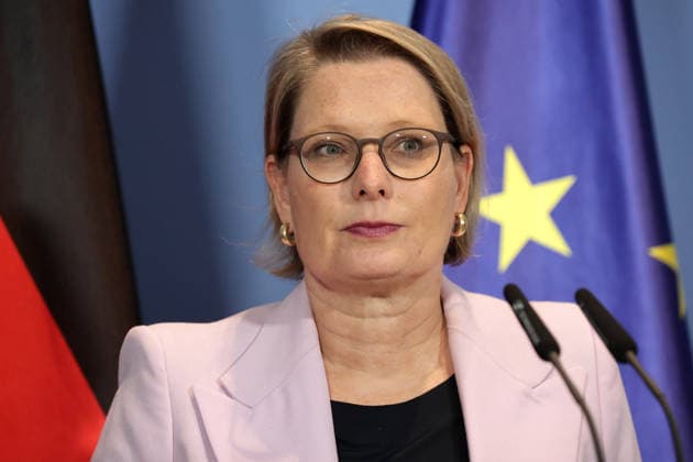 Stefanie Hubig, Federal Minister of Justice, SPD, Press Conference on the 10-Point Plan for Better Protection Against Islamist Terrorism, Berlin, September 16, 2026