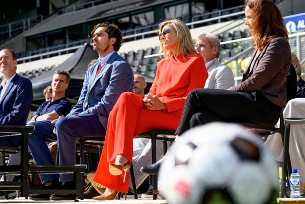 16-09-2026 Breda Queen Maxima attended the documentary Echte Mannen Huilen Niet (Real Men Don t Cry), organized by the Cinetree Foundation at the NAC Breda stadium. Â  Copyright: xPPEx