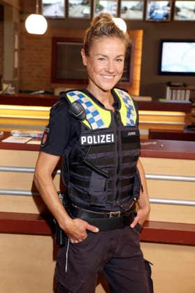 Rhea Harder Vennewald at a photo shoot for the 500th episode of the ZDF TV series *Notruf Hafenkante: Dreckiger Deal* on the original set of PK 21 at Studio Hamburg, Hamburg, September 16, 2026 Foto:xgbrcix xFuturexImagex hafenkante_6917