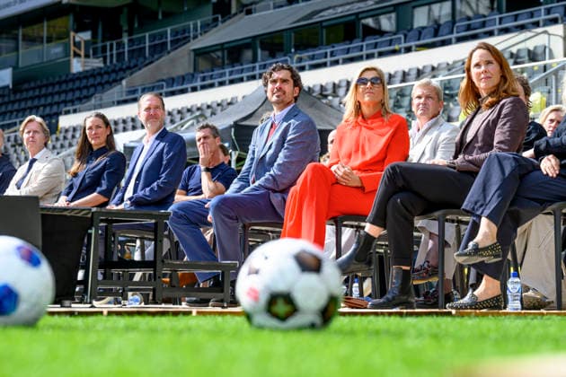 16-09-2026 Breda Queen Maxima attended the documentary Echte Mannen Huilen Niet (Real Men Don t Cry), organized by the Cinetree Foundation at the NAC Breda stadium. Â  Copyright: xPPEx