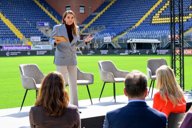16-09-2026 Breda Hanna Verboom with Queen Maxima attended the documentary Echte Mannen Huilen Niet (Real Men Don t Cry), organized by the Cinetree Foundation at the NAC Breda stadium. Â  Copyright: xPPEx