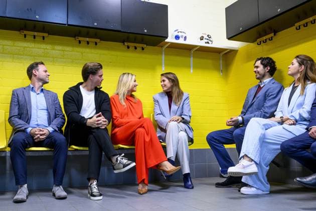 breda, The Netherlands, 2026-09-16 14:54:03 BREDA, 14-02-2026, NAC Breda Queen Maxima attends a meeting of the Cinetree Foundation regarding the documentary *Echte Mannen Huilen Niet* (Real Men Don t Cry) at the NAC Breda stadium. This documentary focuses on the mental health of men in the world of football. PHOTO: NLBeeld Patrick van Emst Credit: NL Beeld Patrick van Emst  Copyright: xx x