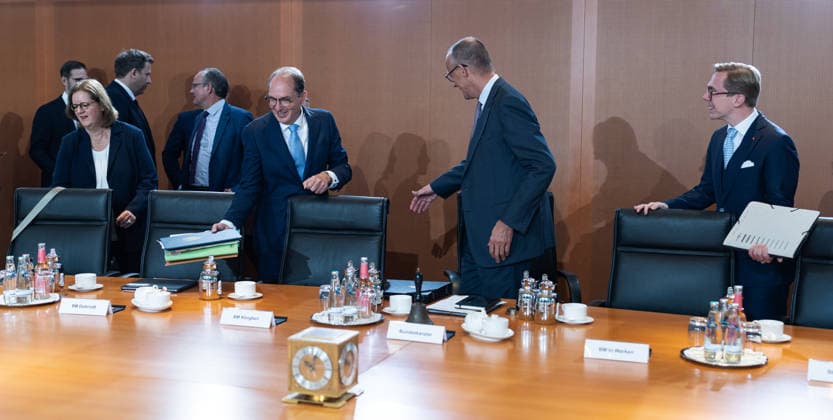Berlin, Cabinet Meeting Berlin, Cabinet Meeting, Federal Government, Federal Chancellor, Friedrich Merz, Alexander Dobrindt, Federal Minister of the Interior, Verena Hubertz, Federal Minister of Housing and Construction, Philipp Amthor Berlin Berlin GER