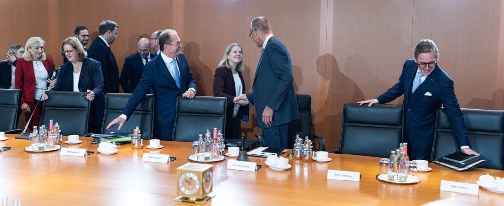 Berlin, Cabinet Meeting Berlin, Cabinet Meeting, Federal Government, Federal Chancellor, Friedrich Merz, Alexander Dobrindt, Federal Minister of the Interior, Verena Hubertz, Federal Minister of Housing and Construction, Philipp Amthor Berlin Berlin GER
