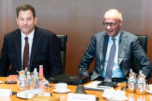 Berlin, Cabinet Meeting Berlin, Cabinet Meeting, Federal Government, Federal Chancellor, Friedrich Merz, Lars Klingbeil, Federal Minister of Finance, Vice Chancellor Berlin Berlin GER