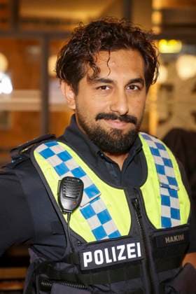 ABB HAFENKANTE Zejhun Demirov, actor in police uniform, at a photo op marking the premiere of the 20th anniversary season and the 500th episode of the ZDF TV series *Notruf Hafenkante* on the original set of PK 21 at Studio Hamburg on September 16, 2026 in Hamburg