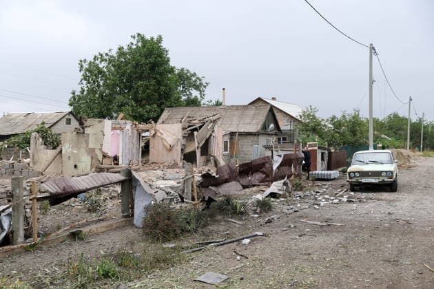 RUSSIA, DONETSK PEOPLE S REPUBLIC - SEPTEMBER 16, 2026: A view of a house destroyed by a drone strike in Zolotorevka Russia  - ZUMAt113 20260916_zaa_t113_832 Copyright: xDmitryxYagodkinx
