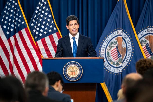 Chairman of the Federal Reserve Kevin Warsh speaks during a press conference at the Federal Reserve in Washington, DC on Wednesday, September 16, 2026. The Federal Reserve raised its benchmark interest rate by a quarter a percentage point from 3.75% to 4.00%, marking the first increase since 2023 in a move aimed at slowing inflation.  WAP20260916306 BONNIExCASH