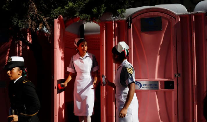 September 16, 2026, Mexico City, Mexico City, mexico: Mexican Army nurses lining up during the Mexican Independence Day parade. Mexico City mexico  - ZUMAt178 20260916_zip_t178_003 Copyright: xNadiaxTecuapetlax