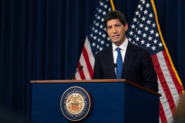 Fed Chair Warsh holds press conference on interest rates WASHINGTON, D.C., UNITED STATES - SEPTEMBER 16: Federal Reserve Chair Kevin Warsh speaks during a news conference following Federal Open Market Committee meetings at Federal Reserve Headquarters in Washington, D.C., on September 16, 2026. The Federal Reserve raised interest rates by a quarter of a percentage point in the first increase since 2023. Mehmet Eser Anadolu Washington United States. Editorial use only. Please get in touch for any other usage.  Copyright: x2026xAnadoluxMehmetxEserx