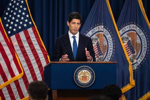 Fed Chair Warsh holds press conference on interest rates WASHINGTON, D.C., UNITED STATES - SEPTEMBER 16: Federal Reserve Chair Kevin Warsh speaks during a news conference following Federal Open Market Committee meetings at Federal Reserve Headquarters in Washington, D.C., on September 16, 2026. The Federal Reserve raised interest rates by a quarter of a percentage point in the first increase since 2023. Mehmet Eser Anadolu Washington United States. Editorial use only. Please get in touch for any other usage.  Copyright: x2026xAnadoluxMehmetxEserx