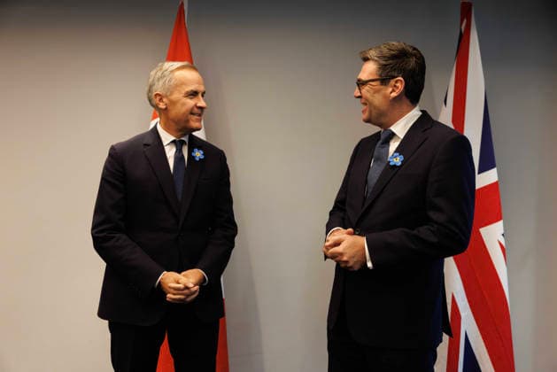 Prime Minister Andy Burnham meets Mark Carney 16 09 2026. Liverpool, United Kingdom. Prime Minister Andy Burnham bilateral meeting with Mark Carney, Prime Minister of Canada at the Hill Dickinson Stadium ahead of the Everton v Wolves football match., Credit:Ben Perry B66 Avalon United Kingdom, Merseyside, Liverpool, Hill Dickinson Stadium  Copyright: xBenxPerryx xB66x xAvalonx 1135385152