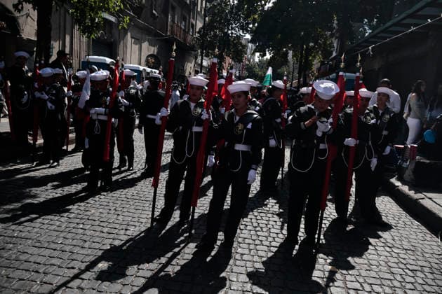 September 16, 2026, Mexico City, Cdmx, Mexico: As part of the celebration of the 216th of the Cry of Independence in Mexico, the Military Civic Parade of the Country s Armed Forces was held: thousands of elements of the Ministry of National Defense (DEFENSA), Ministry of the Navy (SEMAR), National Guard (GN), Mexican Air Force (FAM), with their different divisions such as Special Forces, Paratroopers, Cavalry, Tactical Vehicles, rescuers, among others, filled the streets surrounding the ZoÂ³calo of the city before starting to enlist with their battalions, coordinate, use their wardrobes, arrange and keep the horses calm, train vehicles and rehearse before marching in front of President Claudia Sheimbaum, who is the Supreme Commander of the  - ZUMAp204 20260916_zip_p204_015 Copyright: xJosuexPerezx