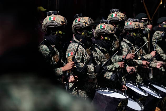 September 16, 2026, Mexico City, Cdmx, Mexico: As part of the celebration of the 216th of the Cry of Independence in Mexico, the Military Civic Parade of the Country s Armed Forces was held: thousands of elements of the Ministry of National Defense (DEFENSA), Ministry of the Navy (SEMAR), National Guard (GN), Mexican Air Force (FAM), with their different divisions such as Special Forces, Paratroopers, Cavalry, Tactical Vehicles, rescuers, among others, filled the streets surrounding the ZoÂ³calo of the city before starting to enlist with their battalions, coordinate, use their wardrobes, arrange and keep the horses calm, train vehicles and rehearse before marching in front of President Claudia Sheimbaum, who is the Supreme Commander of the - ZUMAp204 20260916_zip_p204_026 Copyright: xJosuexPerezx