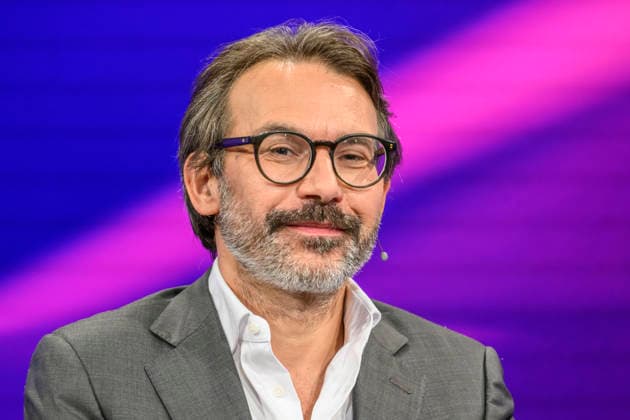 Pictured, from left: Rene Pfister, *Der Spiegel*, GER, Berlin, studio, guest on *Maischberger*, political talk show, TV, program, with host Sandra Maischberger, *Das Erste*, from Adlershof – Studio 20, September 16, 2026, Copyright: HMBxMedia UwexKoch