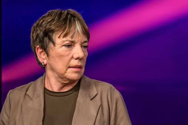 Pictured, from left: Margot Käßmann, theologian, GER, Berlin, studio, guest on *Maischberger*, political talk show, TV, program, with host Sandra Maischberger, *Das Erste*, from Adlershof, Am Studio 20, September 16, 2026, Copyright: HMBxMedia UwexKoch