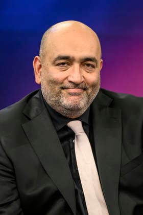 Pictured, from left: Omid Nouripour, Alliance 90 The Greens, Vice President of the Bundestag, GER, Berlin, studio, guest on Maischberger, political talk show, TV, program, with host Sandra Maischberger, Das Erste, from Studio 20 in Adlershof, September 16, 2026, Copyright: HMBxMedia UwexKoch