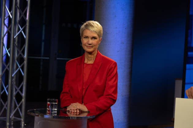 Mecklenburg-Vorpommern state election campaign continues in Germany SCHWERIN, GERMANY - SEPTEMBER 16: Mecklenburg-Vorpommern Minister-President Manuela Schwesig of the Social Democratic Party (SPD) and Leif-Erik Holm of the Alternative for Germany (AfD) pose ahead of a televised election debate hosted by NDR in Schwerin, Germany, on September 16, 2026, ahead of the state election on September 20. Somaya Abdelrahman Anadolu Schwerin Germany. Editorial use only. Please get in touch for any other usage.  Copyright: x2026xAnadoluxSomayaxAbdelrahmanx