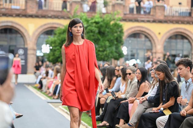 September 16, 2026, Madrid, Spain: A model parades with Baro Lucas design during the Mercedes Benz Fashion Week Madrid at Cibeles Palace in Madrid. Madrid Spain  - ZUMAs197 20260916_aaa_s197_186 Copyright: xAtilanoxGarciax