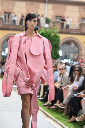 September 16, 2026, Madrid, Spain: A model parades with Baro Lucas design during the Mercedes Benz Fashion Week Madrid at Cibeles Palace in Madrid. Madrid Spain  - ZUMAs197 20260916_aaa_s197_232 Copyright: xAtilanoxGarciax