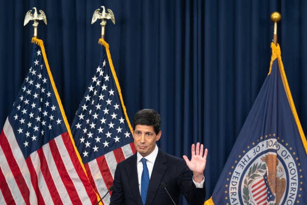 Fed Chair Warsh holds press conference on interest rates WASHINGTON, D.C., UNITED STATES - SEPTEMBER 16: Federal Reserve Chair Kevin Warsh speaks during a news conference following Federal Open Market Committee meetings at Federal Reserve Headquarters in Washington, D.C., on September 16, 2026. The Federal Reserve raised interest rates by a quarter of a percentage point in the first increase since 2023. Mehmet Eser Anadolu Washington DC United States. Editorial use only. Please get in touch for any other usage.  Copyright: x2026xAnadoluxMehmetxEserx