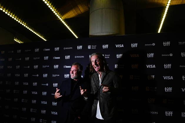 September 16, 2026, Toronto, On, CAN: Scot McFadyen, left, and Sam Dunn arrive on the red carpet to promote the film Neil Peart: No one s Disciple at the Toronto International Film Festival, in Toronto, on Wednesday, Sept.16, 2026. Toronto CAN  - ZUMAc35_ 20260916_zaf_c35_235 Copyright: xChrisxYoungx