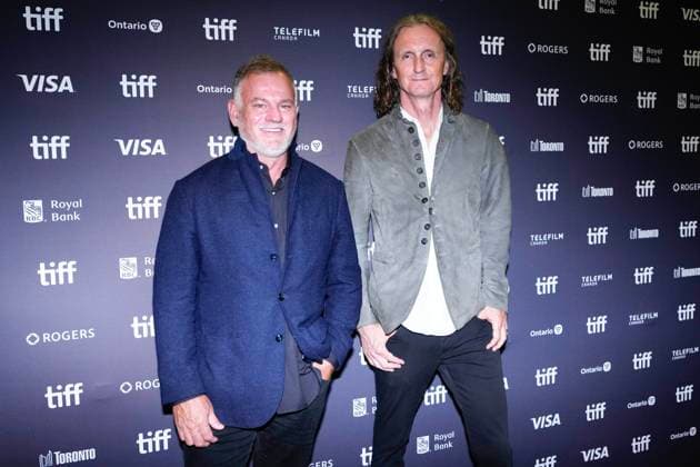 September 16, 2026, Toronto, On, CAN: Scot McFadyen, left, and Sam Dunn arrive on the red carpet to promote the film Neil Peart: No one s Disciple at the Toronto International Film Festival, in Toronto, on Wednesday, Sept.16, 2026. Toronto CAN  - ZUMAc35_ 20260916_zaf_c35_241 Copyright: xChrisxYoungx