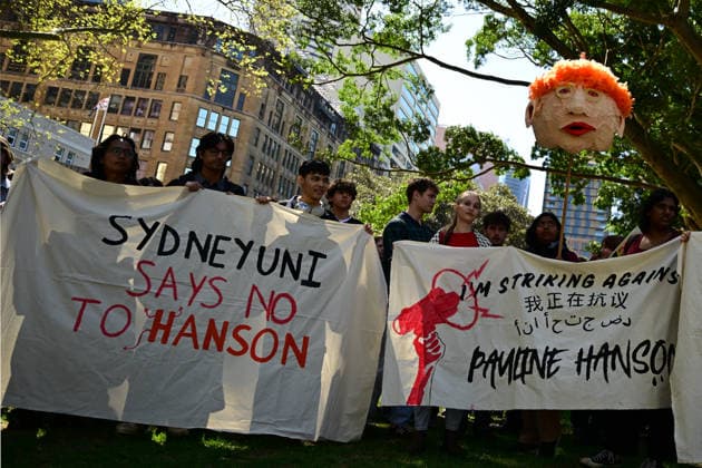 STUDENTS PROTEST HANSON, NSW school students gather for a Students Say No To Hanson nationwide rally at Sydney Town Hall in Sydney, Thursday, September 17, 2026. ( NO ARCHIVING SYDNEY NEW SOUTH WALES Australia  Copyright: xDEANxLEWINSx 20260917146802663527