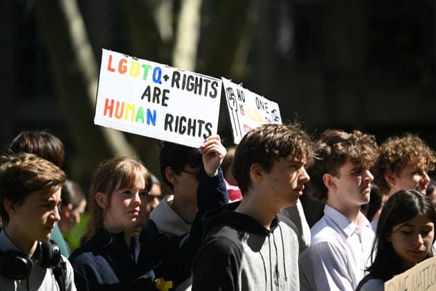 STUDENTS PROTEST HANSON, NSW school students gather for a Students Say No To Hanson nationwide rally at Sydney Town Hall in Sydney, Thursday, September 17, 2026. ( NO ARCHIVING SYDNEY NEW SOUTH WALES Australia  Copyright: xDEANxLEWINSx 20260917143310415753