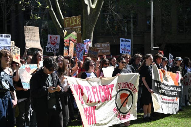 STUDENTS PROTEST HANSON, NSW school students gather for a Students Say No To Hanson nationwide rally at Sydney Town Hall in Sydney, Thursday, September 17, 2026. ( NO ARCHIVING SYDNEY NEW SOUTH WALES Australia  Copyright: xDEANxLEWINSx 20260917112331542364