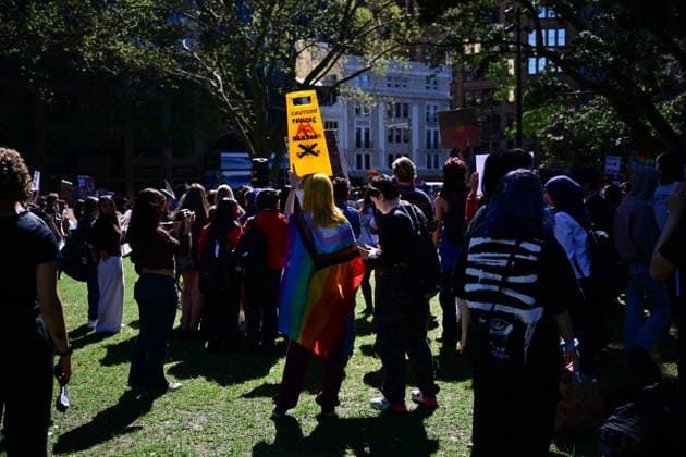 STUDENTS PROTEST HANSON, NSW school students gather for a Students Say No To Hanson nationwide rally at Sydney Town Hall in Sydney, Thursday, September 17, 2026. ( NO ARCHIVING SYDNEY NEW SOUTH WALES Australia  Copyright: xDEANxLEWINSx 20260917119108013470