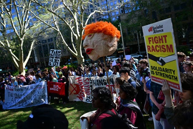 STUDENTS PROTEST HANSON, NSW school students gather for a Students Say No To Hanson nationwide rally at Sydney Town Hall in Sydney, Thursday, September 17, 2026. ( NO ARCHIVING SYDNEY NEW SOUTH WALES Australia  Copyright: xDEANxLEWINSx 20260917183299602363