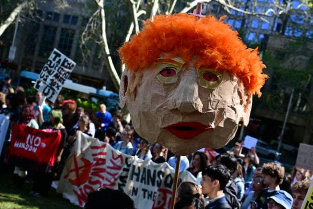 STUDENTS PROTEST HANSON, NSW school students gather for a Students Say No To Hanson nationwide rally at Sydney Town Hall in Sydney, Thursday, September 17, 2026. ( NO ARCHIVING SYDNEY NEW SOUTH WALES Australia  Copyright: xDEANxLEWINSx 20260917117527479767