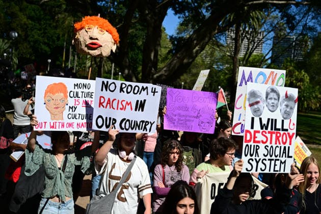 STUDENTS PROTEST HANSON, NSW school students gather for a Students Say No To Hanson nationwide rally at Sydney Town Hall in Sydney, Thursday, September 17, 2026. ( NO ARCHIVING SYDNEY NEW SOUTH WALES Australia  Copyright: xDEANxLEWINSx 20260917163157205092