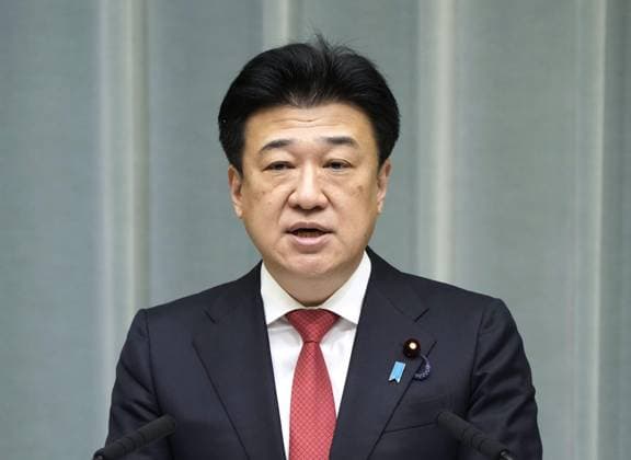 Japan PM reshuffles Cabinet Japanese Chief Cabinet Secretary Minoru Kihara reads out the lineup of Prime Minister Sanae Takaichi s reshuffled Cabinet at the premier s office in Tokyo on Sept. 17, 2026.  A14AA0005627697P