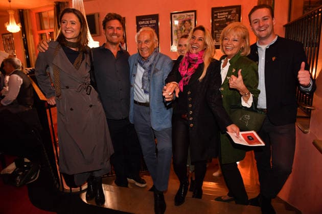 Günther Steinberg with his wife Margot and family at the premiere of Oktoberfest: A Musical—Beinah wahr (An Almost True Story), a comedy at the Bayerischer Hof in Munich on September 16, 2026