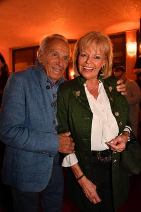 Günther Steinberg with his wife Margot at the premiere of Oktoberfest: A Musical—Almost True, a comedy at the Bayerischer Hof in Munich on September 16, 2026