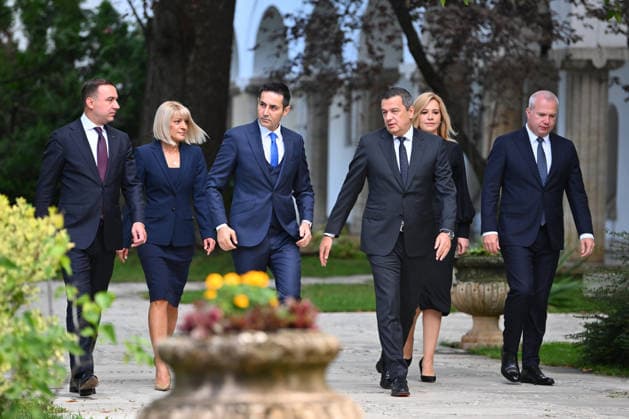 President of Romania Nicusor Dan invites political parties at Cotroceni Palace BUCHAREST, ROMANIA - SEPTEMBER 17: Nicusor Dan, the President of Romania invites members of the PSD party, led by the PSD president party Sorin Grindeanu to consultations regarding the appointment of the Prime Minister of Romania, at Cotroceni Palace in Bucharest, Romania on September 17, 2026. Alex Nicodim Anadolu Bucharest Romania. Editorial use only. Please get in touch for any other usage.  Copyright: x2026xAnadoluxAlexxNicodimx