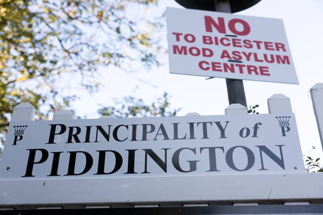 Piddington Referendem 16.09.2026. The village of Piddington votes to symbolically leave the UK in protest against a nearby asylum centre. Residents celebrate by renaming Piddington to the Principality of Piddington  Copyright: xTobyxShepheardx NINTCHDBPICT001108848636