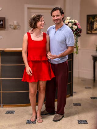 September 16, 2026, ARD telenovela *STURM DER LIEBE* (Storm of Love), photo shoot for Season 23 on the film set in Munich, at Bavaria Film in Geiselgasteig, in the studio set of the fictional Hotel Fürstenhof. The new season premieres on November 4, 2026. From left: Actress Pippa Fee