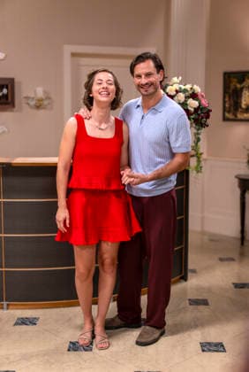 September 16, 2026, ARD telenovela *STURM DER LIEBE* (Storm of Love), photo shoot for Season 23 on the film set in Munich, at Bavaria Film in Geiselgasteig, in the studio set of the fictional Hotel Fürstenhof. The new season premieres on November 4, 2026. From left: Actress Pippa Fee