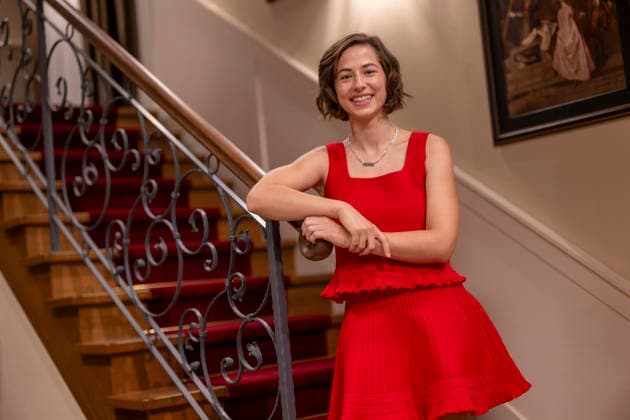 September 16, 2026, ARD telenovela *Storm of Love*, photo shoot for Season 23 on the film set in Munich, at Bavaria Film in Geiselgasteig, in the studio set of the fictional Hotel Fürstenhof. The new season premieres on November 4, 2026. Actress Pippa Fee Rupperti, who plays Emilia Jakobi, on the set of the series on September 16, 2026, ARD series *Sturm der