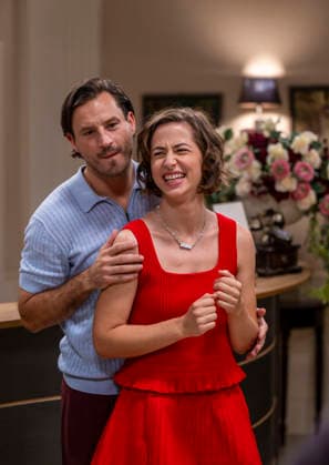 September 16, 2026, ARD telenovela *STURM DER LIEBE* (Storm of Love), photo shoot for Season 23 on the film set in Munich, at Bavaria Film in Geiselgasteig, in the studio set of the fictional Hotel Fürstenhof. The new season premieres on November 4, 2026, featuring actress Pippa Fee