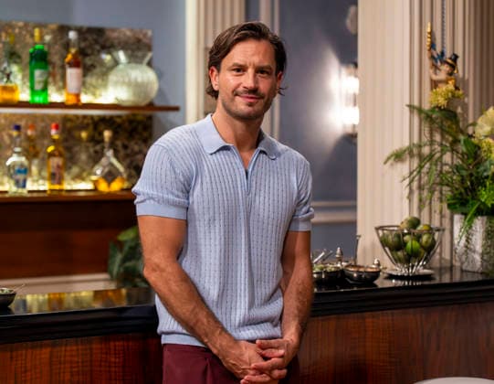 September 16, 2026, ARD telenovela *STURM DER LIEBE*, photo shoot for Season 23 on the film set in Munich, at Bavaria Film in Geiselgasteig, in the studio set of the fictional Hotel Fürstenhof. The new season premieres on November 4, 2026. Actor Jaime Ferkic, who plays Massimo Foghetti, on the set of the series on September 16, 2026, ARD series *Sturm der Liebe* Se