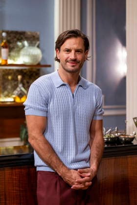 September 16, 2026, ARD telenovela *STURM DER LIEBE*, photo shoot for Season 23 on the film set in Munich, at Bavaria Film in Geiselgasteig, in the studio set of the fictional Hotel Fürstenhof. The new season premieres on November 4, 2026. Actor Jaime Ferkic, who plays Massimo Foghetti, on the set of the series on September 16, 2026, ARD series *Sturm der Liebe* Se