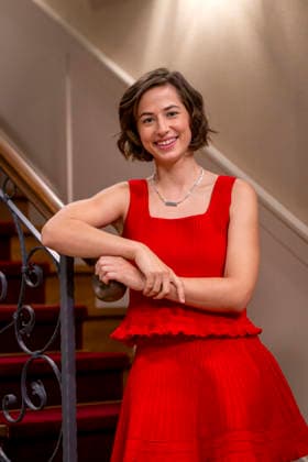 September 16, 2026, ARD telenovela *STURM DER LIEBE*, photo shoot for Season 23 on the film set in Munich, at Bavaria Film in Geiselgasteig, in the studio set of the fictional Hotel Fürstenhof. The new season premieres on November 4, 2026. Actress Pippa Fee Rupperti, who plays Emilia Jakobi, on the set of the series on September 16, 2026, ARD series *Sturm de