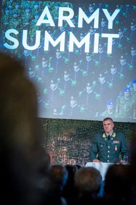 Army Summit 2026 Oslo 20260917 Chief of the Army, Major General Lars S. Lervik at the Army Summit at Akershus Fortress in Oslo. The Army and the Norwegian Atlantic Committee are organizing the Army Summit, which focuses on building European and Norwegian land defense. Photo: Heiko Junge, NTB, Oslo, Norway xL9xSOMW1ac EDITORIAL USE ONLY Ref BNC POLxL9xSOMW1ac jpg  Copyright: xHeikoxJungex xNTBx
