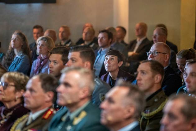 Army Summit 2026 Oslo 20260917 Høyre leader Ine Eriksen Soreide at the Army Summit at Akershus Fortress in Oslo. The Army and the Norwegian Atlantic Committee are organizing the Army Summit, which focuses on building European and Norwegian land defense. Photo: Heiko Junge NTB Oslo Norway A NWvl6Ffio EDITORIAL USE ONLY Ref BNC POLA NWvl6Ffio jpg  Copyright: xHeikoxJungex xNTBx