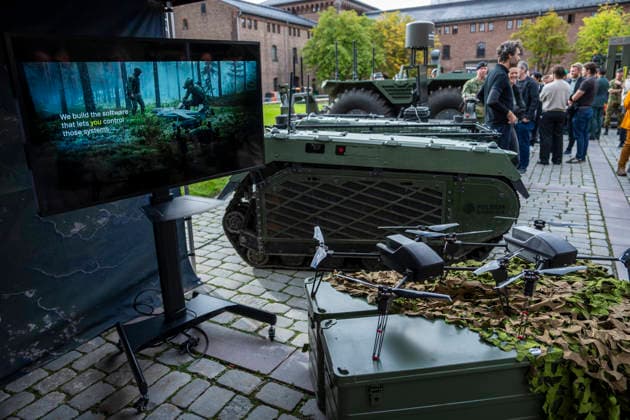 Army Summit 2026 Oslo 20260917 Military drones on display outside the Army Summit at Akershus Fortress The Army and the Norwegian Atlantic Committee are organizing Army Summit 2026, which focuses on building European and Norwegian land defense Photo: Heiko Junge, NTB, Oslo, Norway 5RXt5eVDE6k EDITORIAL USE ONLY Ref BNC POL5RXt5eVDE6k jpg  Copyright: xHeikoxJungex xNTBx